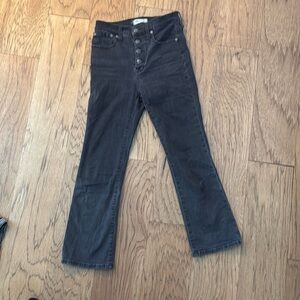 Madewell cali-demi boot button front jeans